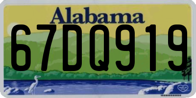 AL license plate 67DQ919