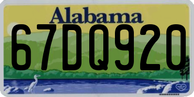 AL license plate 67DQ920