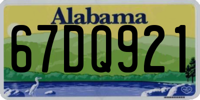 AL license plate 67DQ921