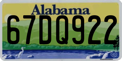 AL license plate 67DQ922