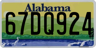 AL license plate 67DQ924