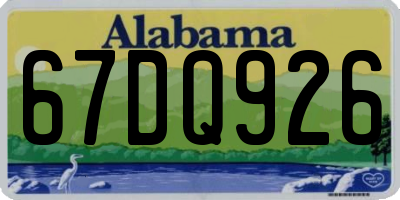 AL license plate 67DQ926