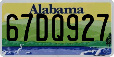 AL license plate 67DQ927