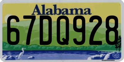 AL license plate 67DQ928