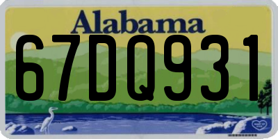 AL license plate 67DQ931