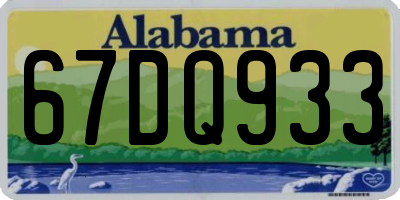 AL license plate 67DQ933