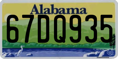 AL license plate 67DQ935