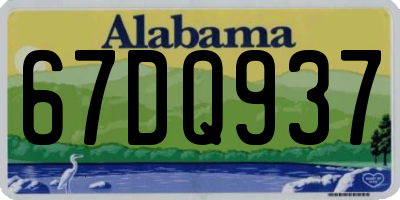 AL license plate 67DQ937