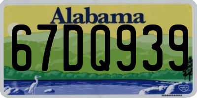 AL license plate 67DQ939