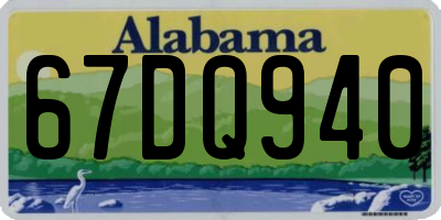 AL license plate 67DQ940