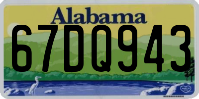 AL license plate 67DQ943