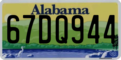 AL license plate 67DQ944