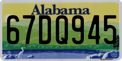 AL license plate 67DQ945