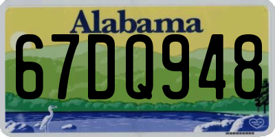 AL license plate 67DQ948