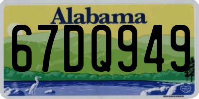 AL license plate 67DQ949
