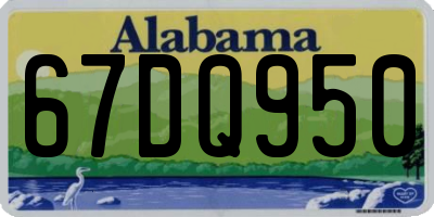 AL license plate 67DQ950
