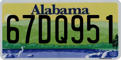 AL license plate 67DQ951