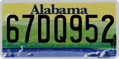 AL license plate 67DQ952