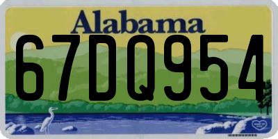 AL license plate 67DQ954