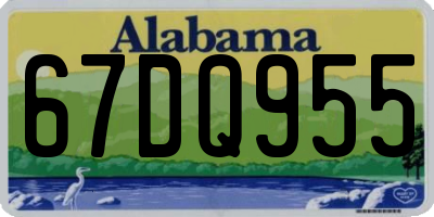 AL license plate 67DQ955