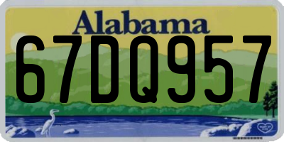 AL license plate 67DQ957