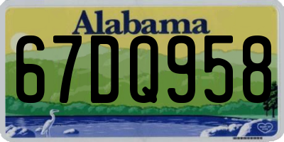 AL license plate 67DQ958