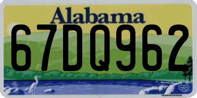 AL license plate 67DQ962