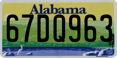 AL license plate 67DQ963