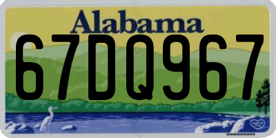 AL license plate 67DQ967