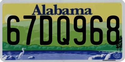 AL license plate 67DQ968