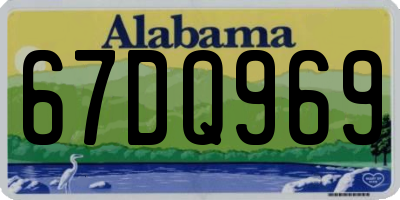 AL license plate 67DQ969