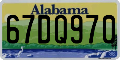 AL license plate 67DQ970