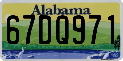 AL license plate 67DQ971