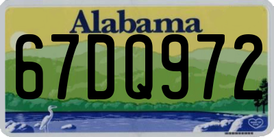 AL license plate 67DQ972