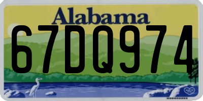 AL license plate 67DQ974