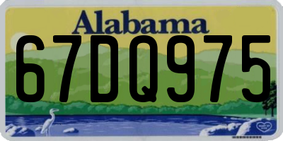 AL license plate 67DQ975