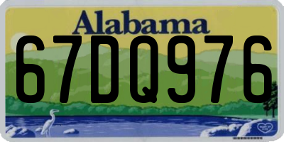 AL license plate 67DQ976