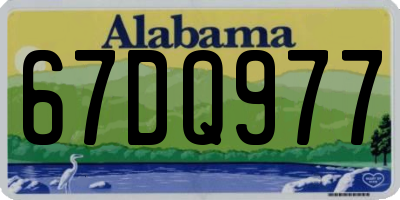 AL license plate 67DQ977