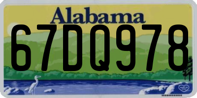 AL license plate 67DQ978