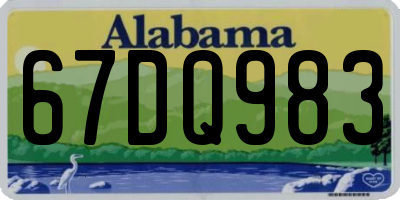 AL license plate 67DQ983