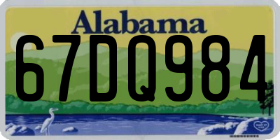 AL license plate 67DQ984