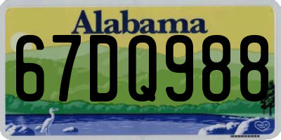 AL license plate 67DQ988
