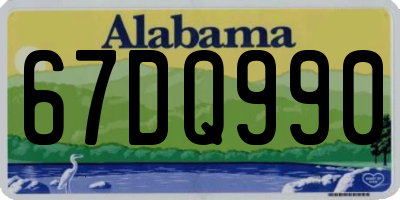 AL license plate 67DQ990