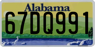 AL license plate 67DQ991