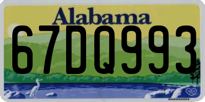 AL license plate 67DQ993