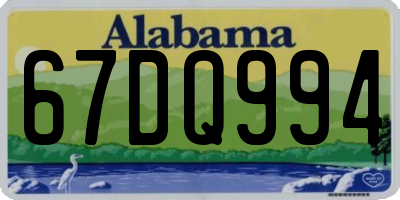 AL license plate 67DQ994