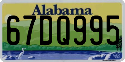AL license plate 67DQ995