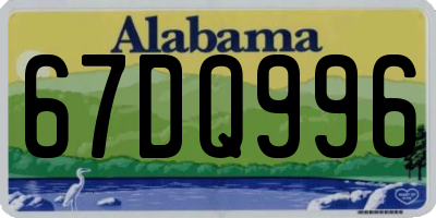 AL license plate 67DQ996