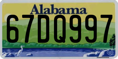 AL license plate 67DQ997