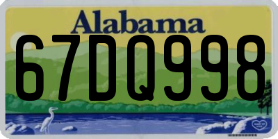 AL license plate 67DQ998